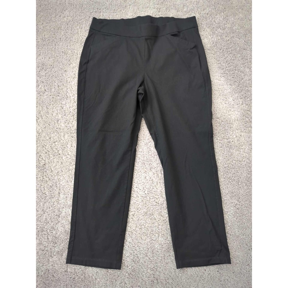 Chico's Travelers Pants Womens 35" Black Pull On High‎ Rise Stretch Ankle